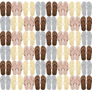 Wholesale Flip Flops Unisex Slippers Lightweight Flexible Dry Quickly Metallic 48 Pairs