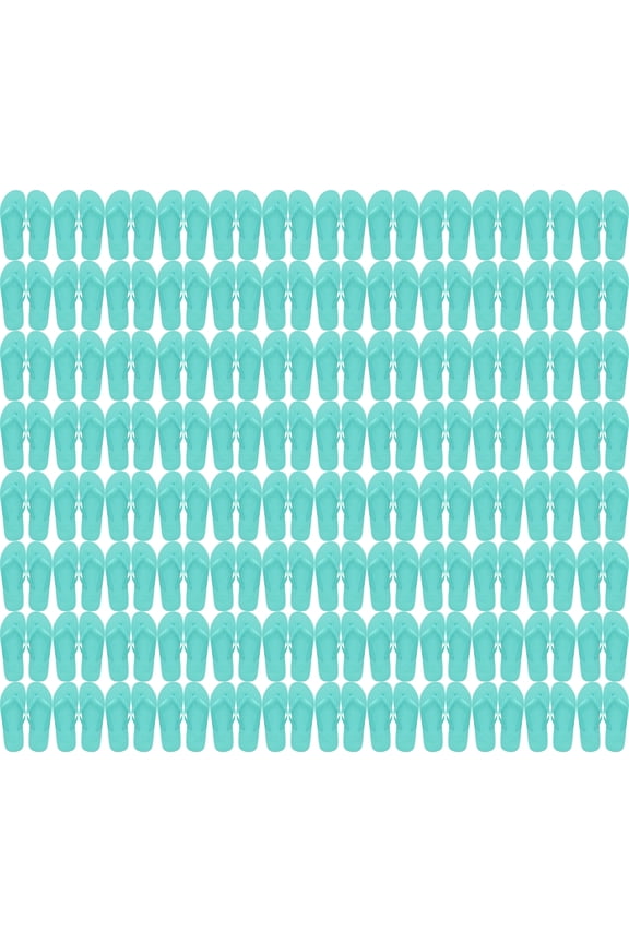 Wholesale Flip Flops, 96 Pairs Case, Men Women Kids, Wedding, Beach, Pool Party, Bulk Pack Slippers (Teal)