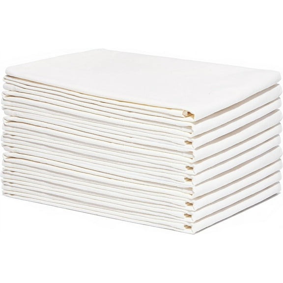 Wholesale Flour Sack Kitchen Towels – 50 Pack, Unbleached, All-Natural 100% Cotton Bulk Flour Sack Towels – Toxic-Free and Dye-Free - Extra Large Size 27”x27” (Natural – 50 Pack)