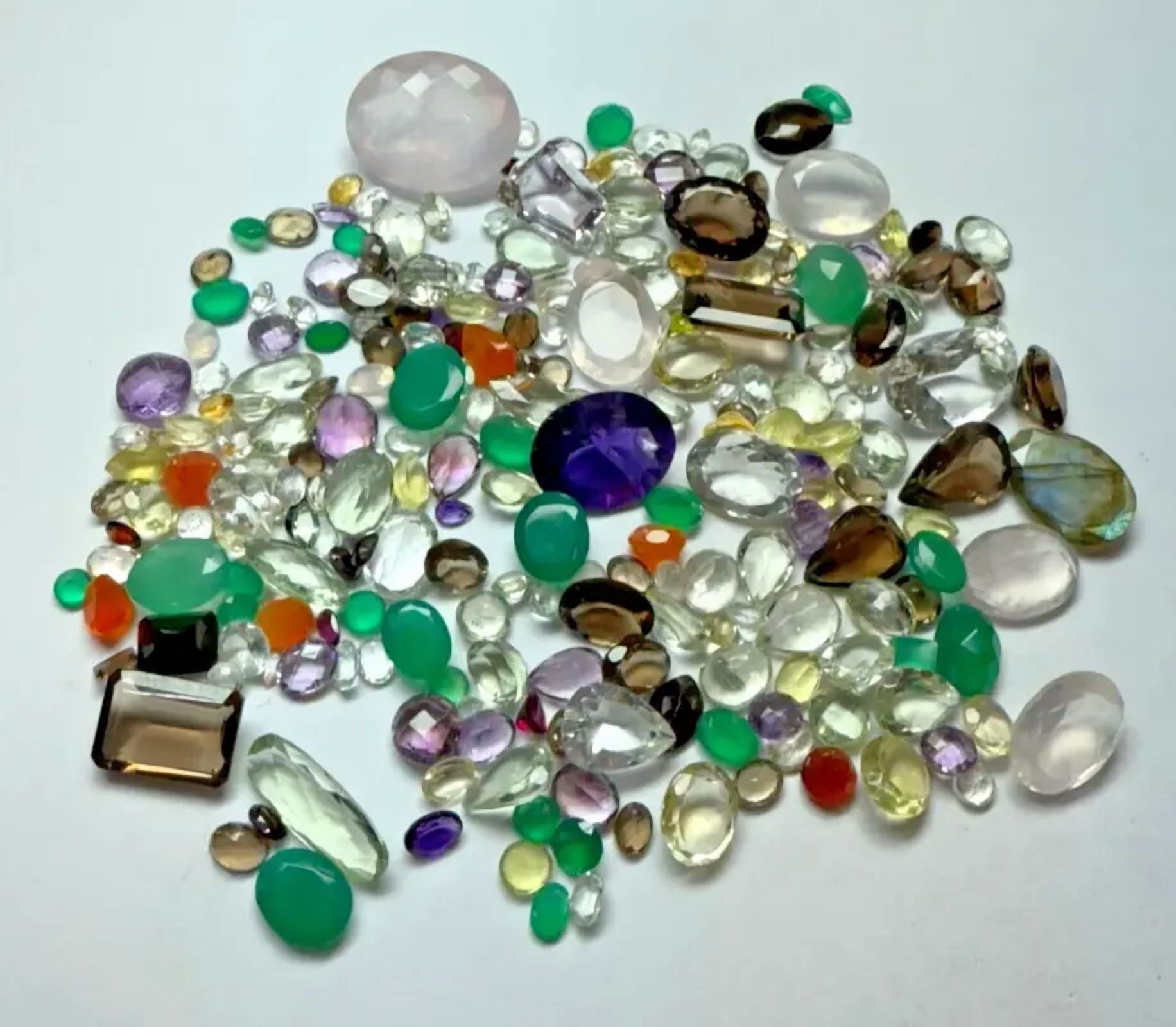Wholesale Gemstones Loose Mix Lot Semi-Precious Faceted Natural Stones 50 Carat