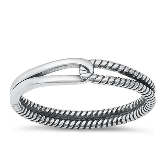 Wholesale Infinity Knot Ring .925 Oxidized Sterling Silver Band Jewelry Female Male Unisex Size 7