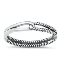 Wholesale Infinity Knot Ring .925 Oxidized Sterling Silver Band Jewelry Female Male Unisex Size 9