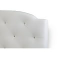 thumbnail image 1 of Wholesale Interiors Full/Queen Faux Leather Standard Beds with Tufted Details & Chrome Legs, White, 1 of 2