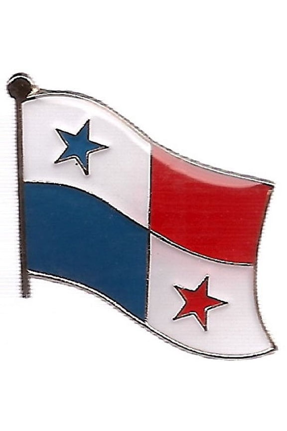 Wholesale International Single, Double and Friendship Flag Lapel Pins, Enamel Tie & Hat Pin Badges with Over 100 Countries Available (Panama, 50 Waving Flag Lapel Pins)