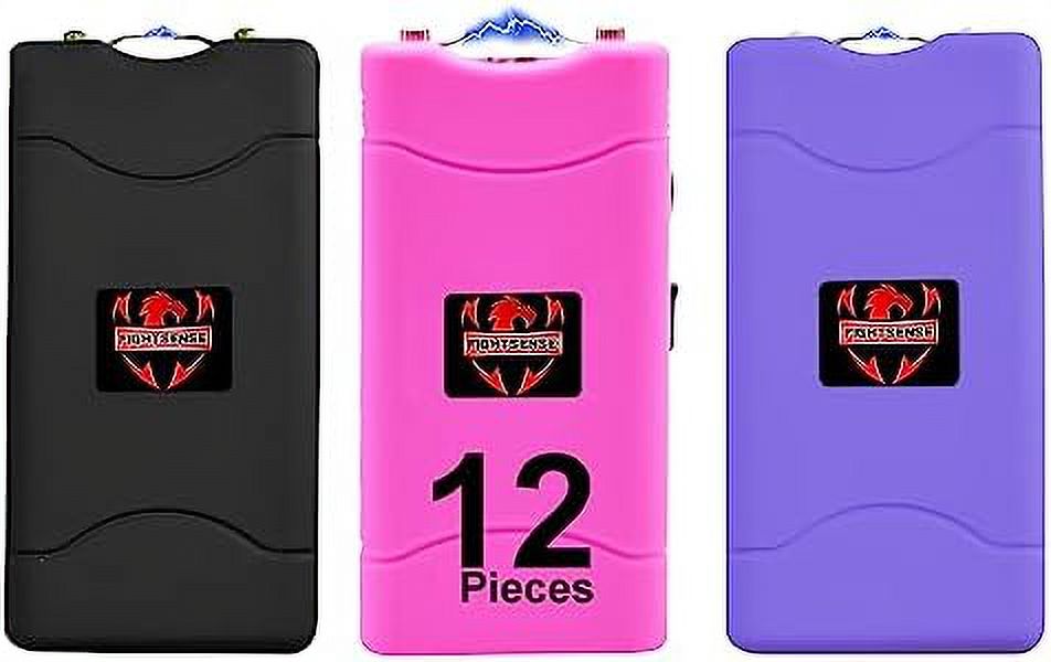 Wholesale Lot (12 Pc) Super Heavy Duty Stun Gun For Self Defense With Bright Led Flashlight