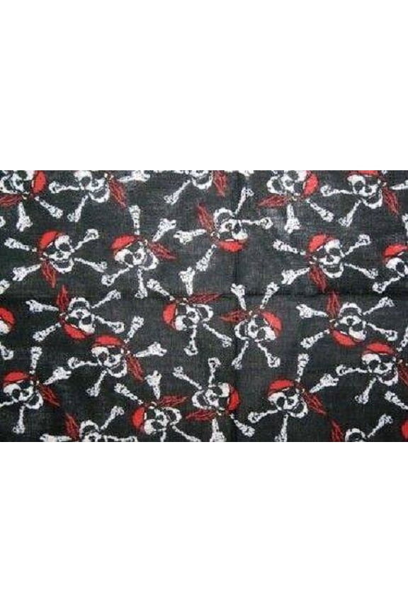 Wholesale Lot 3 22"x22" Jolly Roger Pirate Redhat skull and bones 2 Bandana
