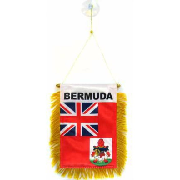 Wholesale Lot 3 Bermuda Mini Flag 4"X6" Window Banner W/ Suction Cup
