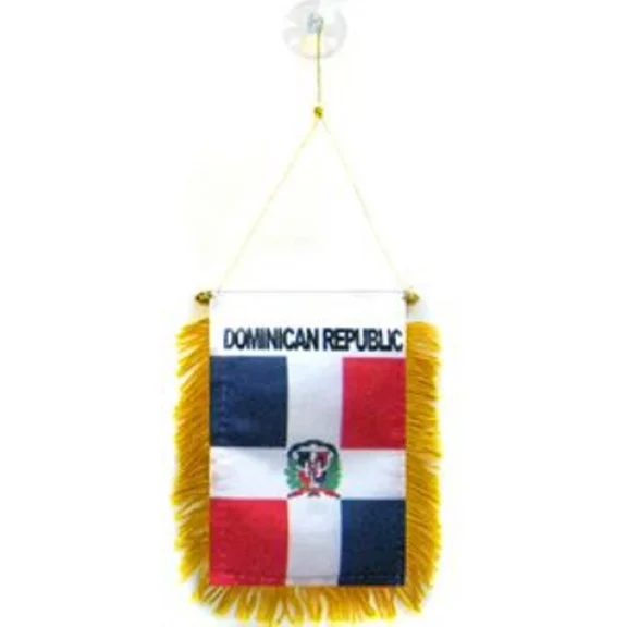 Wholesale Lot 3 Dominican Republic Mini Flag 4"X6" Window Banner