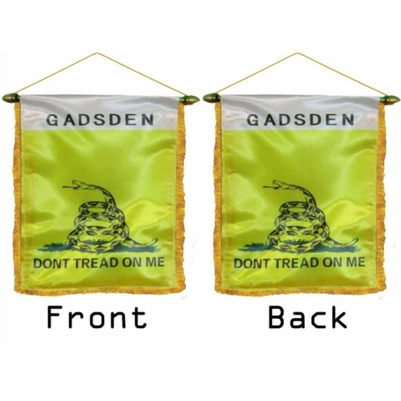 Wholesale Lot 3 Gadsden Don'T Tread Double Sided Mini Flag 4"X6" Window Banner