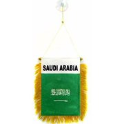 Wholesale Lot 3 Saudi Arabia Mini Flag 4X6 Window Banner W/ Suction Cup