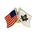 thumbnail image 1 of Wholesale Lot Of 12 USA Flag & Mason Flag Masonic Freemason Shriners Lapel Hat Pin PPM644, 1 of 1