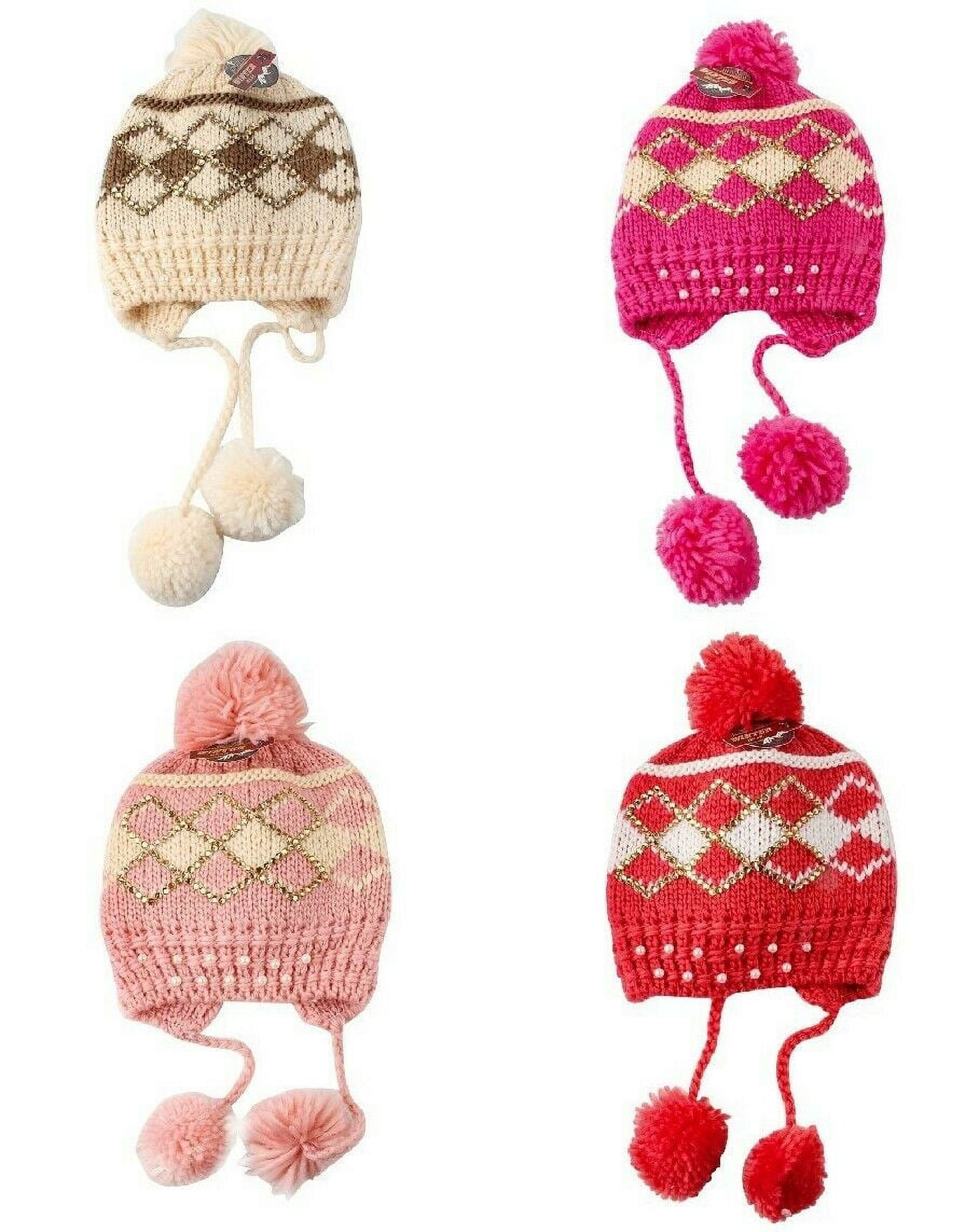 Wholesale Lot of 12 Ladies Adults Teens Women's Warm Winter Knit Hat Stocking Stuffer Sherpa Lined