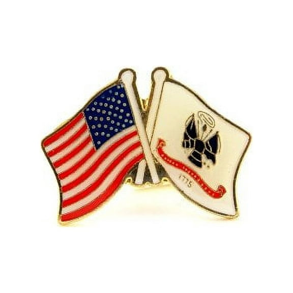 Wholesale Lot of 12 USA Army Flags White Poles Lapel Hat Pin Military Gift PPM639
