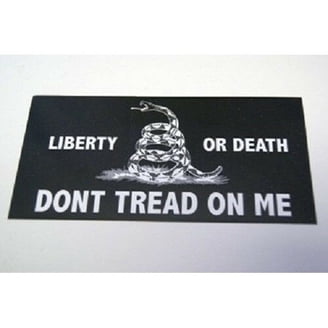 DON'T TREAD ON ME GADSDEN WHITE BLACK TACTICAL Vinyl Decal Bumper Sticker
