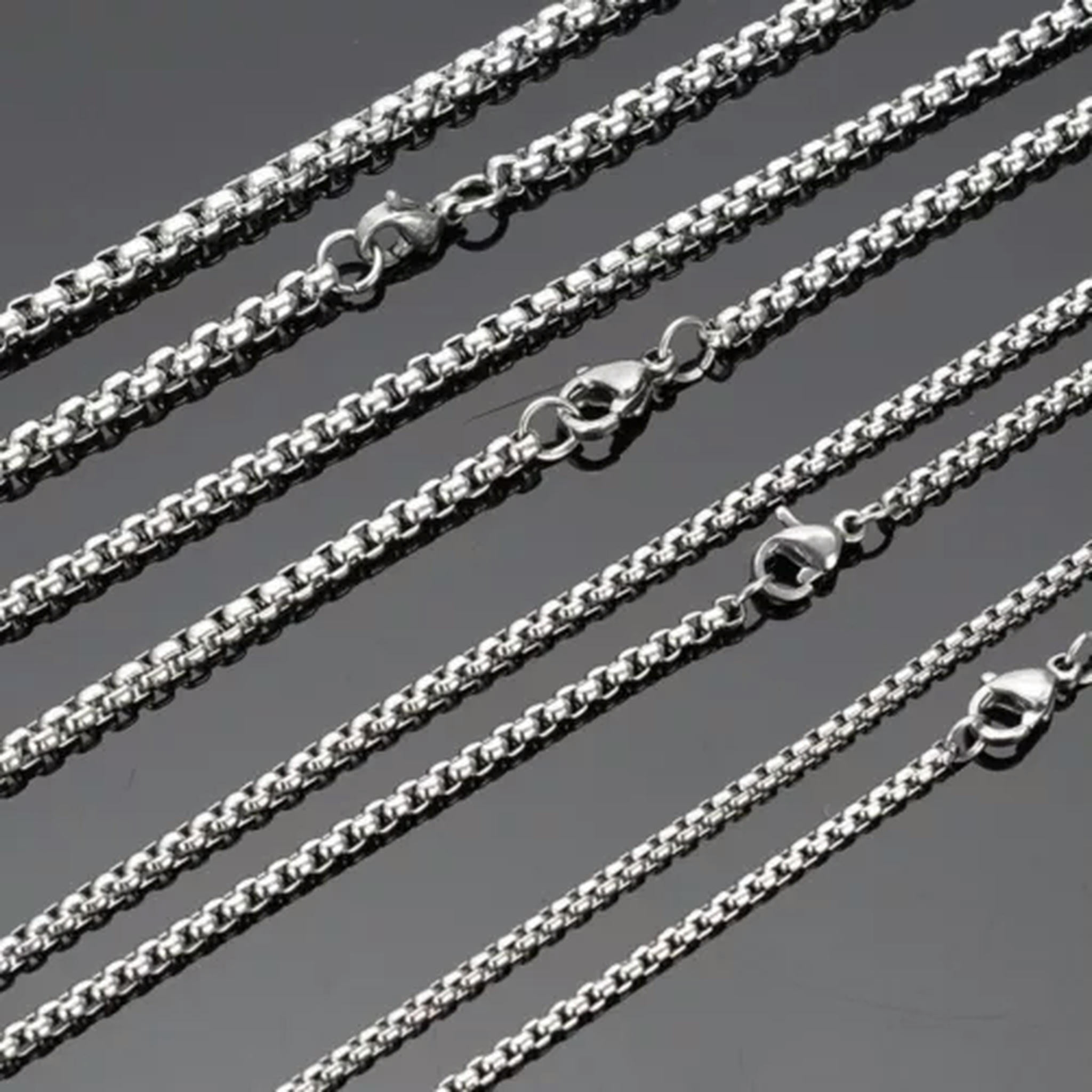 Wholesale Lots Silver Stainless Steel Link Chain Necklace Hot Sell High