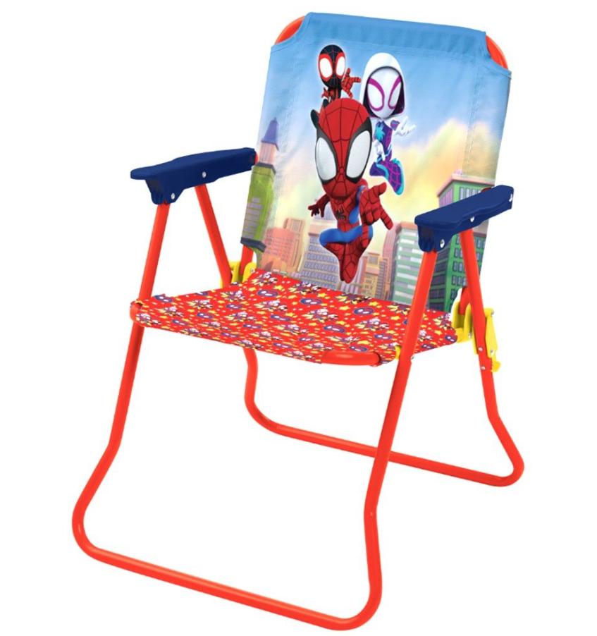 Wholesale Marvel Spidey and His Amazing Friends Kids Outdoor Patio Chair – Foldable, Lightweight, and Portable Camp Chair Featuring Spidey, Ghost-Spider & Miles Morales