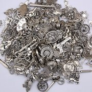 Wholesale Mixed Styles DIY Jewelry Craft Findings 100g Antique Tibetan Silver Charms Pendants Randomly Sent