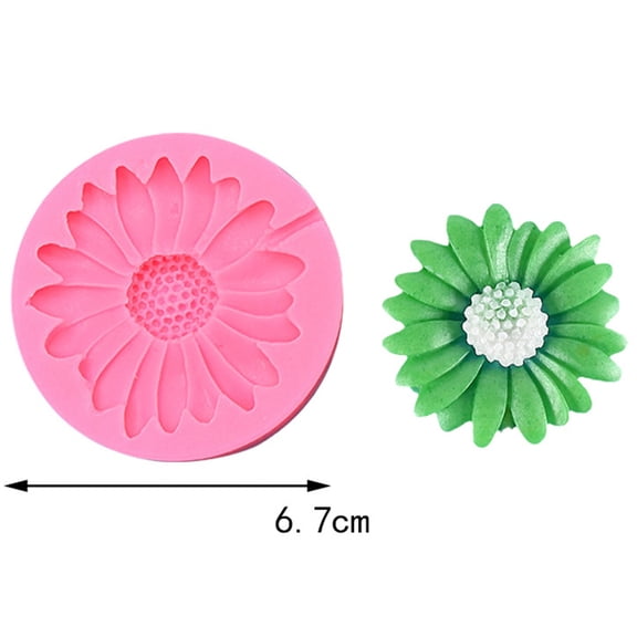Wholesale Mother's Day Little Daisy Flower Fondant Clay Drop Glue Chocolate Silicone Mold Cherry Blossom Baking Cake