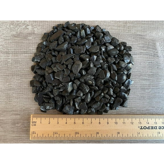 Wholesale Natural Semi Tumbled Black Tourmaline Gemstone Chips, Crushed Mini Crystals, Undrilled Crystal Chips (Black Tourmaline, 5 Pounds)