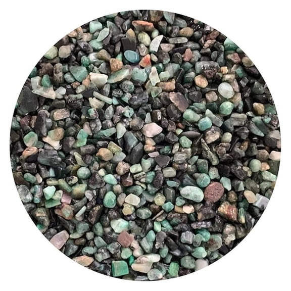 Wholesale Natural Semi Tumbled Emerald Gemstone Chips, Crushed Mini Crystals, Undrilled Crystal Chips (Emerald, 3 Pounds)