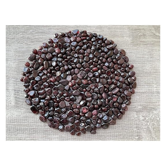 Wholesale Natural Semi Tumbled Garnet Gemstone Chips, Crushed Mini Crystals, Undrilled Crystal Chips (Garnet, 5 Pounds)