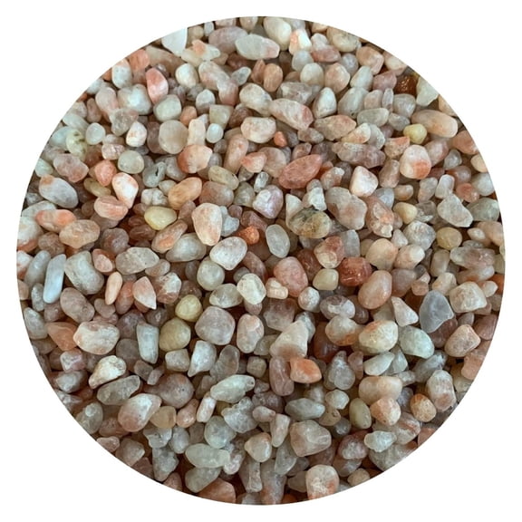 Wholesale Natural Semi Tumbled Sunstone Gemstone Chips, Crushed Mini Crystals, Undrilled Crystal Chips (Sunstone, 5 Pounds) 5 lbs
