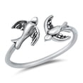 thumbnail image 1 of Wholesale Open Double Bird Animal Ring .925 Sterling Silver Band Jewelry Female Male Unisex Size 8, 1 of 4