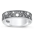 thumbnail image 1 of Wholesale Oxidized Sun Ring .925 Sunshine Sterling Silver Band Jewelry Female Male Unisex Size 11, 1 of 4