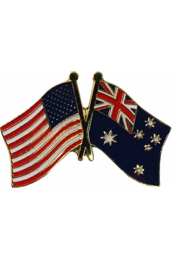 Wholesale Pack of 3 USA American Australia Friendship Flag Hat Cap lapel Pin