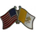 thumbnail image 1 of Wholesale Pack of 3 USA American Vatican City Friendship Flag Hat Cap lapel Pin, 1 of 2