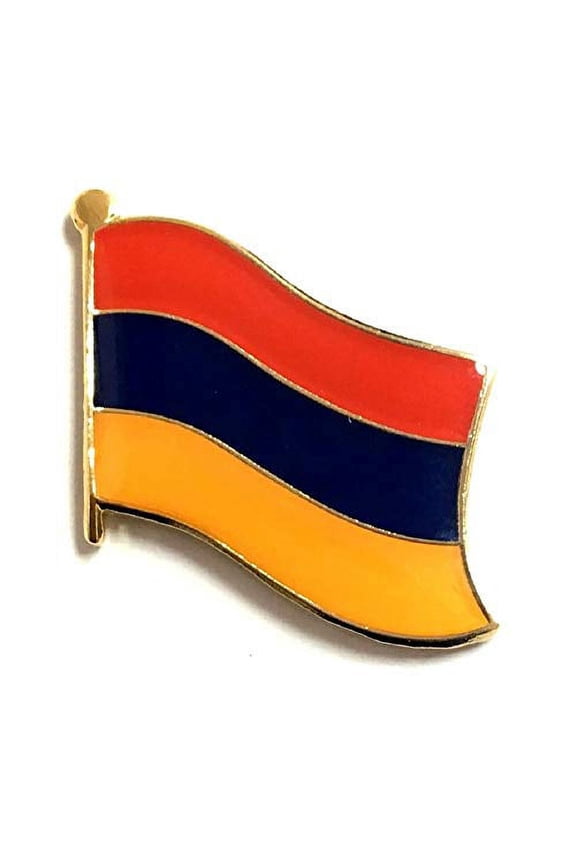 Wholesale Pack of 50 Armenia International Single Flag Lapel Pins, 50 Armenian Enamel Tie & Hat Pin Badges with Over 100 Countries Available