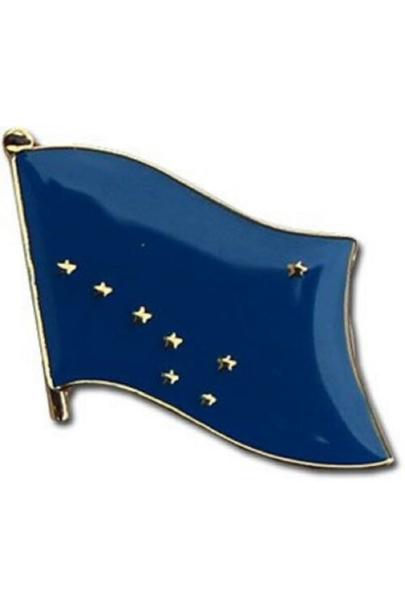 Wholesale Pack of 6 State of Alaska AK Flag Bike Hat Cap lapel Pin
