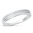 thumbnail image 1 of Wholesale Plain Ring .925 Sterling Silver Grooved Band Jewelry Female Male Unisex Size 10, 1 of 4