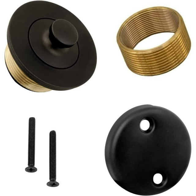 Wholesale Plumbing Supply Conversion Kit Tub Drain Assembly, All Brass Construction, Matte Black