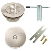 Wholesale Plumbing Supply Lift and Turn Tub Drain Kit Assembly, Brushed Nickel