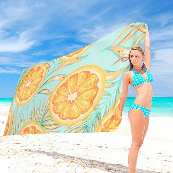 Wholesale Price Bulk Beach Towels, 10 Pack Microfiber Quick Dry Beach Towel, Beach Towels Clearance, Adults Women Men Children Beach Essentials - 55"x27.6"(E)