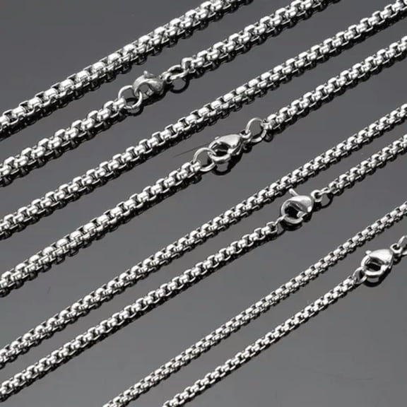 Wholesale Professional Grade Lots Silver Stainless Steel Link Chain Necklace[v116]