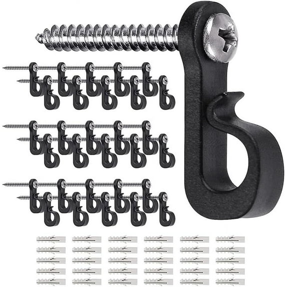 Wholesale Q-Hangers, Home Christmas Lights Hanger Hooks with Phillips Screw for Garage New Year Party Outdoor Easy Release Wire and Fairy Led Lights, Wall Hooks