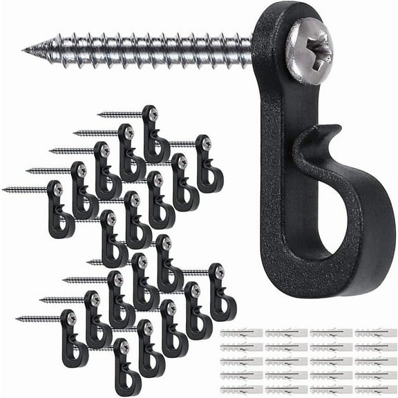 Wholesale Q-Hangers, Home Christmas Lights Hanger Hooks with Phillips Screw for Garage New Year Party Outdoor Easy Release Wire and Fairy Led Lights, Wall Hooks