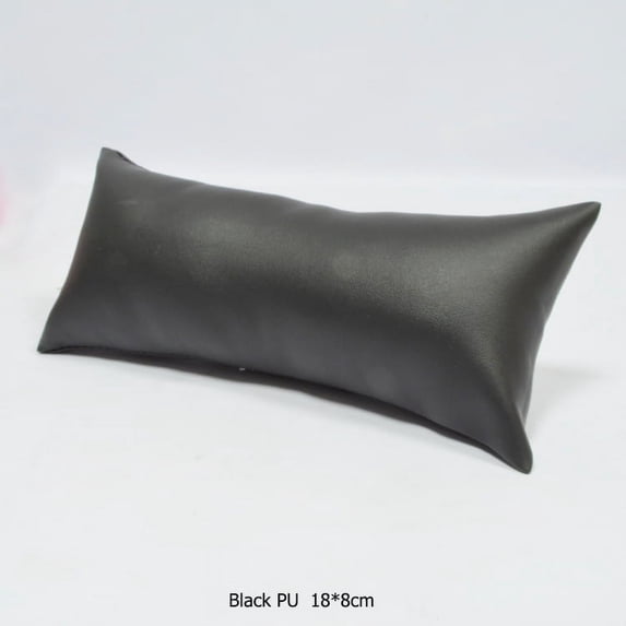 Wholesale Quality Leatherette Bracelet Bangle Pillow Stand Holder Chain Jewelry Display Showcase Watch Cushion Pillows for Box Black PU L