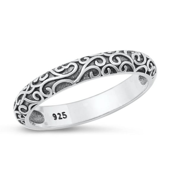 Wholesale Ring .925 Sterling Silver Filigree Oxidized Band Jewelry Female Male Unisex Size 10