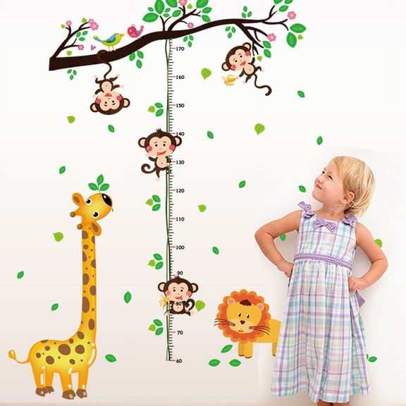 Wholesale SK9128 Animal Kingdom Growth Chart Wall Decal for Kids' Room & Kindergarten - Cartoon Height Sticker