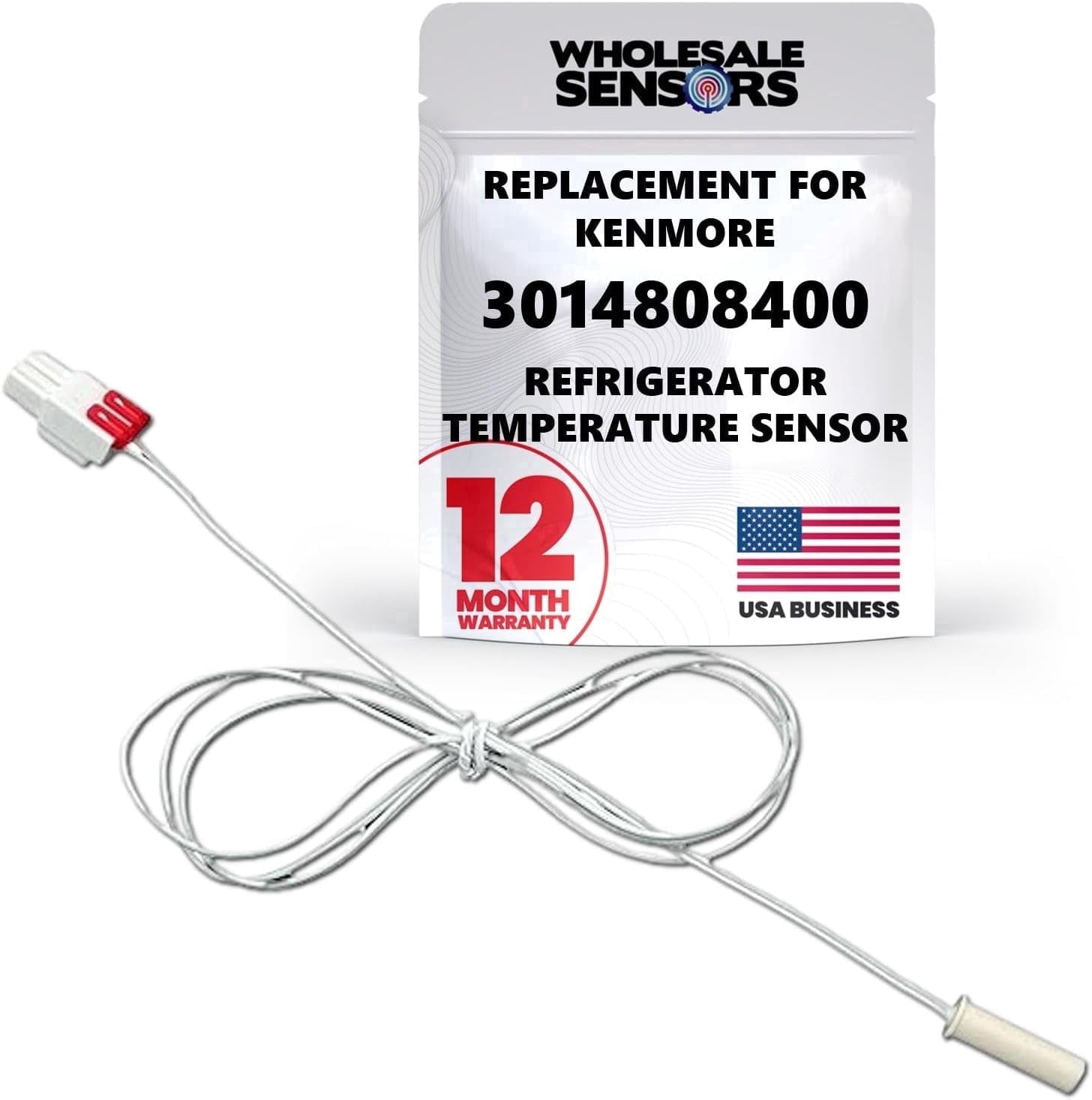 Wholesale Sensors Replacement for Kenmore 3014808400 Refrigerator Temperature Sensor 12 Month Warranty