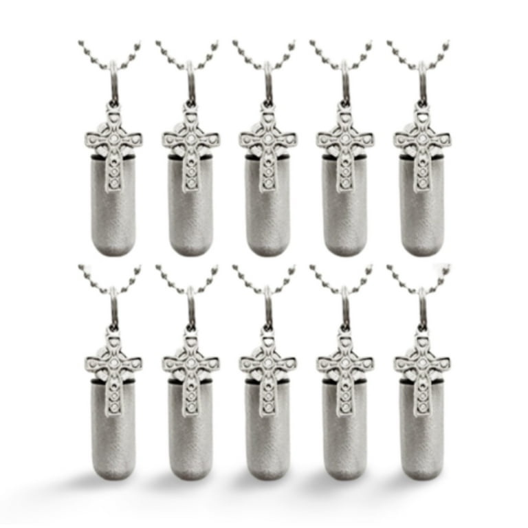 Wholesale Set of TEN Brushed Silver CELTIC CROSS CREMATION URN