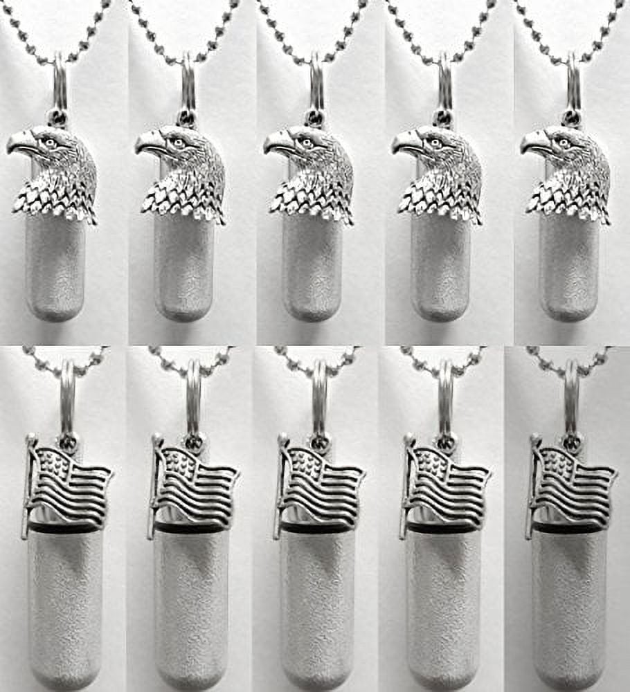 Wholesale Set of TEN Brushed Silver PATRIOTIC CREMATION URNS (5