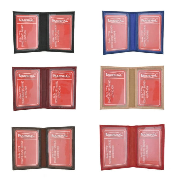 Wholesale Slim Thin Leather Card ID Mini Holder Bifold Driver's License ASSORTED COLORS