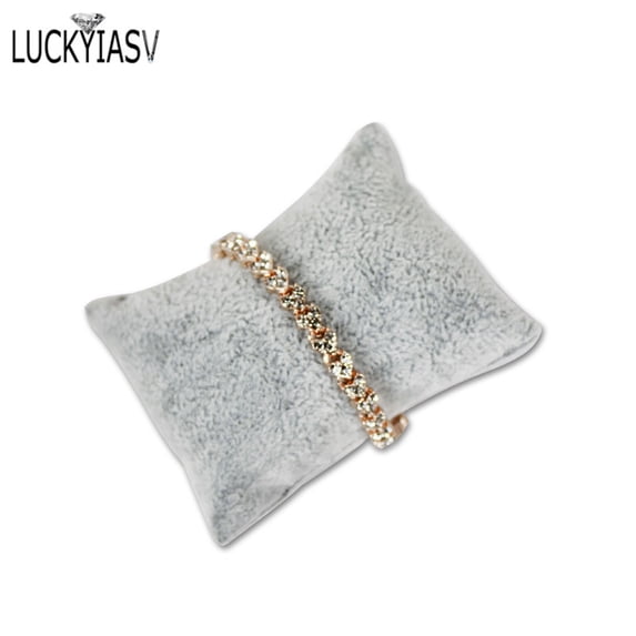 Wholesale Superior Velvet Small Bracelet Display Pillow Ankle Holder Watch Organizer Jewelry Display Stand Free Shipping Grey Velvet