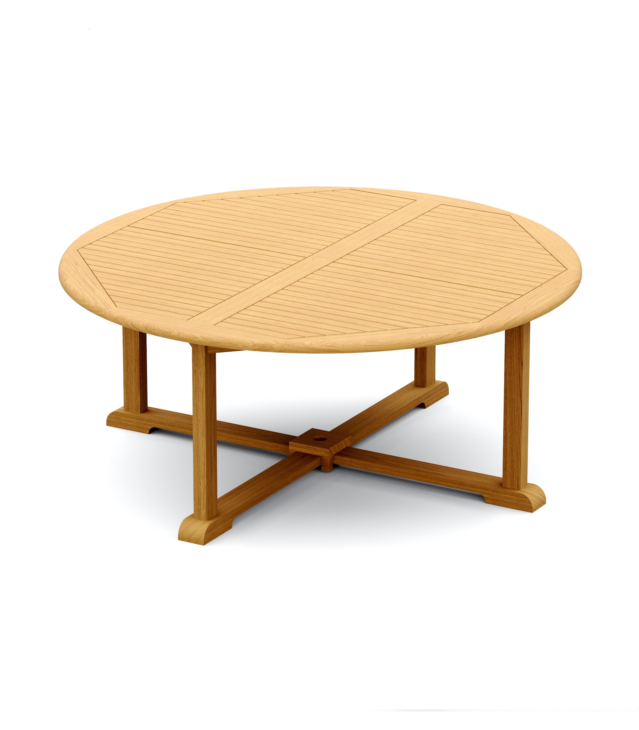 "WholesaleTeak Outdoor Patio Grade-A Teak Wood 72"" Round Dining Table ...