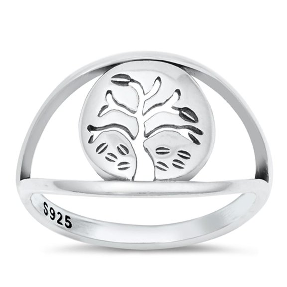 Wholesale Tree of Life Ring .925 Sterling Silver Band Jewelry Female Male Unisex Size 7
