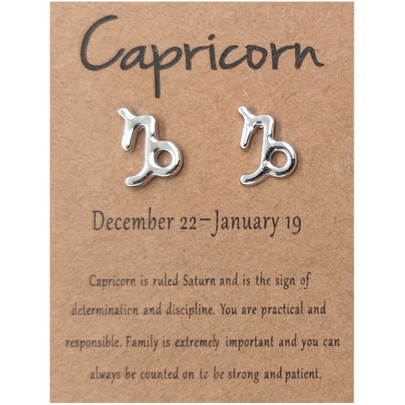 Wholesale Twelve Constellation Earrings Brown Paper Card Constellation Card Earrings